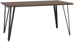 TEMPO KONDELA Étkezőasztal, tölgy/fekete, 150x80 cm, FRIADO