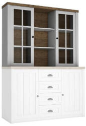 Tempo Felsőszekrény komódhoz W2D, vitrines szekrény, sosna Andersen/tölgy lefkas, PROVANCE