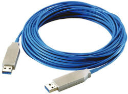 LogiLink USB 3.0 kábel, USB-A/M - USB-A/M, AOC, TT dongle, kék, 10 m