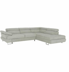 Tempo Ülőgarnitúra tárolóhellyel, világosszürke, szövet, jobbos, BUTON R