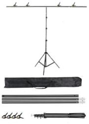 Háttér állvány, Állítható kereszttartó, Hordozható készlet, Új 200x260cm