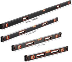 Torpedó szintkészlet, tartós alumínium, nagy pontosságú buborékok, 6 db csupa mágnes