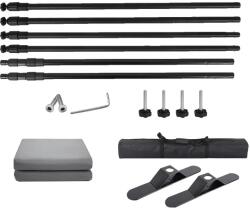 Háttér állványrendszer, állítható kialakítás, hordozható hordtáska, 2, 4x3 szürkével