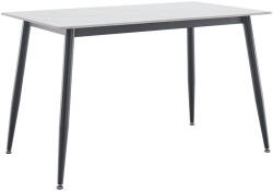 TEMPO KONDELA Étkezőasztal, fehér márvány/fekete, 121x71 cm, FLORENC TYP 1 - pepita