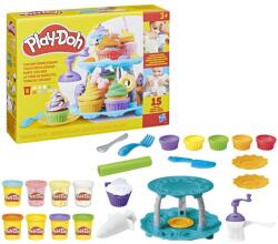 Hasbro Play-Doh, Cupcake Tower, set creativ, 8 cutie cu plastilina