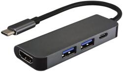 VALUE USB Type-C 3.1 HDMI fekete USB HUB (12.99. 1042) (12.99.1042)