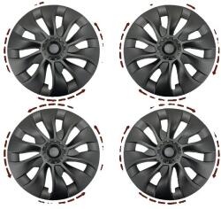 Tesla Model 3 agysapkák, 18 hüvelykes, aerodinamikus szimmetrikus kialakítás, 4 db matt fekete