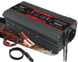 Teljesítmény inverter, nagy hatékonyság, több biztonsági funkció, 2600 W-12V-EU-fekete