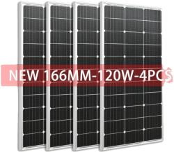  Napelem, monokristályos, nagy hatékonyságú, 480 W-os fehér panel
