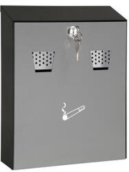  Fali hamutartó, acél, két nyílással, WEDO, szürke/fekete