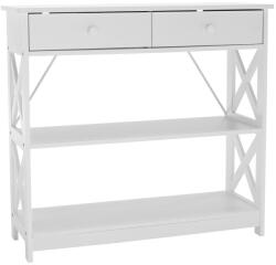 Tempo Konzolasztal, fehér, LOMIR