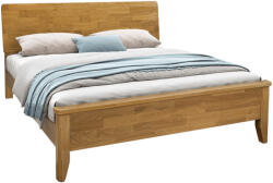 TEMPO KONDELA Franciaágy, 180x200, masszív fa, természetes, NOEMI