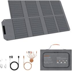  Napelem, 80 W maximális teljesítmény, 23%-os konverziós hatékonyság, összecsukott méretek 12, 5 x 9, 6 x 2, 5 hüvelyk, USB-C kimenet 5/9/12/15V 3A, kompatibilitás több eszközzel