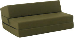 TEMPO KONDELA Összecsukható matrac/fotel, 2v1, olivazöld, VEDIS