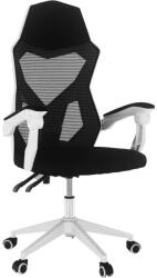 TEMPO KONDELA Irodai/gamer szék, fekete/fehér, YOKO