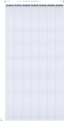  PVC szalagfüggöny, strapabíró anyag, egyszerű telepítés, FEHÉR, átvezetéses felső