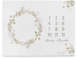 ceba baby Baby Milestone mérföldkő alátét fotózáshoz 92x72 cm - Basic Summer Flowers