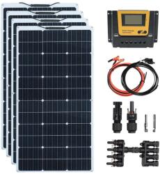 Rugalmas napelem, nagy modulhatékonyság 24%, könnyű kivitel, 12V 400W szolárkészlet