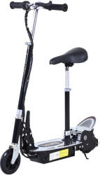 HomCom elektromos roller gyerekeknek, Összecsukható, Üléssel, 2 kerékkel és állítható kormánnyal, +7 év, 81, 5x37x96cm, Fekete