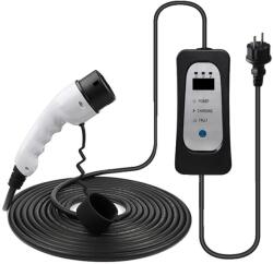 Elektromos töltő, 1-es és 2-es típusú kompatibilitás, állítható árambeállítások, 2-es típus 10 méter