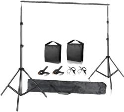  Fényképészeti állvány, állítható magasságú, tartós alumíniumötvözet, 2600x3000, új homokzsák