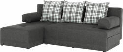Tempo Sarokülőgarnitúra készlet, szürke melír /párnák minta, bal, MEXX NEW