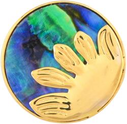  Arannyal Bevont Ezüst Gyűrű Abalone Kagylóval, PCY9442/57