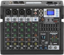  Audio keverő, 6 csatorna, 99 DSP effektus, EU dugó