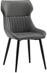 TEMPO KONDELA Étkezőszék, sötétszürke/fekete, SAGARA