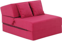 TEMPO KONDELA Összecsukható matrac/fotel, 2v1, rózsaszín magenta, PELOS