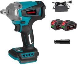 Ütköző csavarkulcs, 1200n. m nyomaték, kefe nélküli motor, 2 akkumulátor 1eu dugó