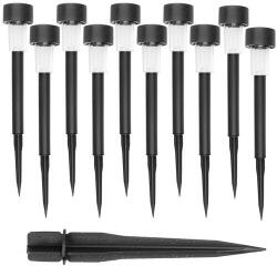 ProGarden 10 db Napelemes Kerti LED Lámpa, 30 cm, Fekete