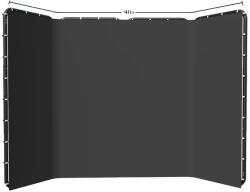  Fotózási háttérállvány, tartós muszlin anyag, egységes színű kialakítás, Fekete 2, 4x4 m