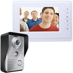  Vezetékes videó kaputelefon rendszer, 7 hüvelykes színes képernyő, éjjellátó kamera, 819MKW11