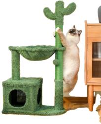  100 cm kaktusz macskafa, nagy függőágy, szizál karcolóoszlop, AMT0195GN, kép szerint