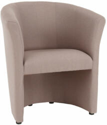 TEMPO KONDELA Klub fotel, pasztell rózsaszín anyag, CUBA - pepita