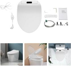  Bidé WC-ülőke, fűtött, hosszúkás, vízhőmérséklet-szabályozás, öntisztító fúvóka, vízálló IPX4