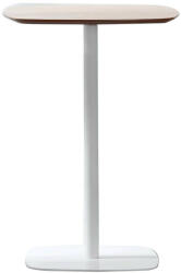 Tempo Bárasztal, tölgy/fehér, MDF/fém, átmérő 60 cm, HARLOV - pepita