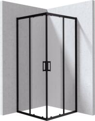 Deante Funkia Evo zuhanykabin 80x80 cm négyzet fekete matt/átlátszó üveg KYC_N088P (KYCN088P)