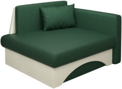 TEMPO KONDELA Kinyitható fotel, zöld/bézs, KUBOŠ NEW UNI