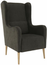 TEMPO KONDELA Kényelmes fotel, barna/bükk, BREDLY