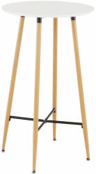 Tempo Bárasztal, fehér/tölgy, átmérő 60 cm, IMAM