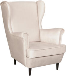 TEMPO KONDELA Füles fotel, bézs/wenge, LEFO - pepita