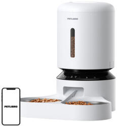 Petlibro Granary ételadagoló dupla tállal, Wifi, 5l (fehér)