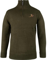Jack Pyke kötött pulóver fácán mintával sötét olívazöld S (JPULZIPPHS)