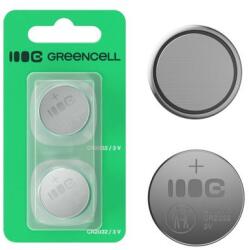 Green Cell Blister 2x lítium elem CR2032 3V 220mAh gombelem kulcshoz, órához, távirányítóhoz, mérleghez (GC-36877)