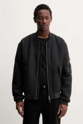 Guess Jeans bomberdzseki gyapjúkeverékből szürke, átmeneti, oversize, M5BL1B W1482 - szürke M