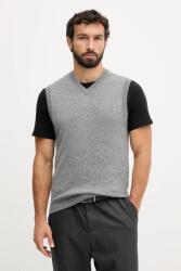 Benetton gyapjú mellény - szürke M