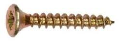 Csavarda süllyesztettfejű faforgácslap csavar, acél, sárga horganyzott, 4x18 (10001040001800005000)