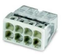  Wago vezeték összekötő 8 x 0-2, 5mm2 átlátszó 24A világosszürke (GT58960)